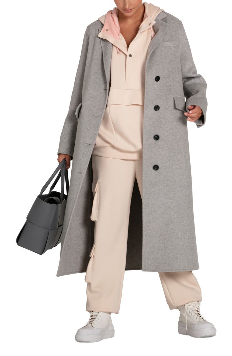 Belle & Bloom Tainted Love Longline Coat, Alternate, color, Grey Marle