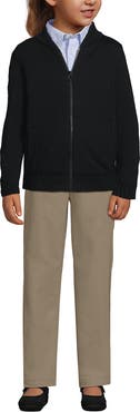 Lands' End School Uniform Kids Legacy Full Zip Cardigan
