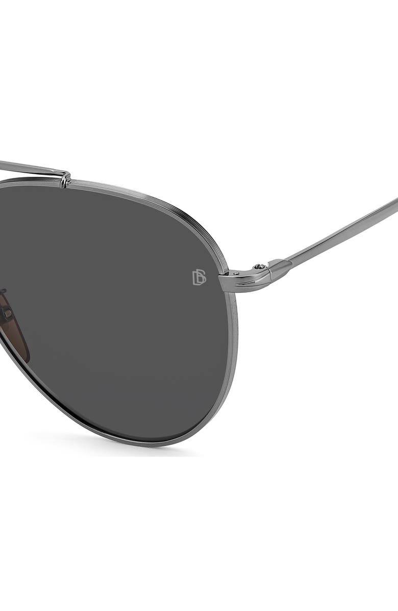 David Beckham Eyewear 61mm Polarized Aviator Sunglasses, Alternate, color, 