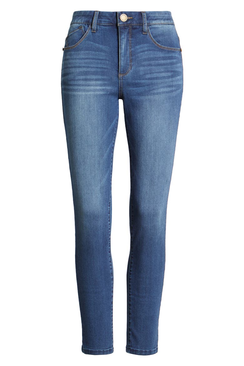 Ab-Solution High Waist Crop Jeans (Nordstrom Exclusive), Alternate, color, BLUE
