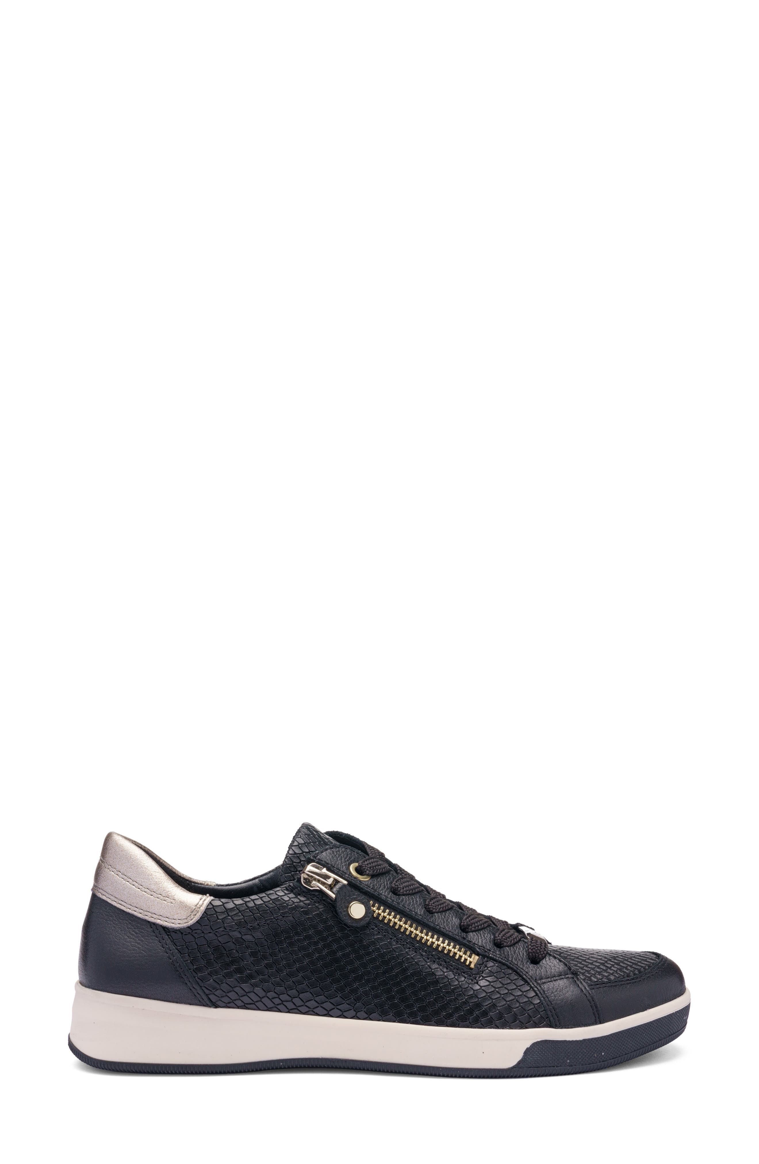 Rei Low Top Sneaker, Alternate, color, BLACK/ SILVER