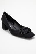Prologue Shoes Velora Buckle Square Toe Block Heel Pump