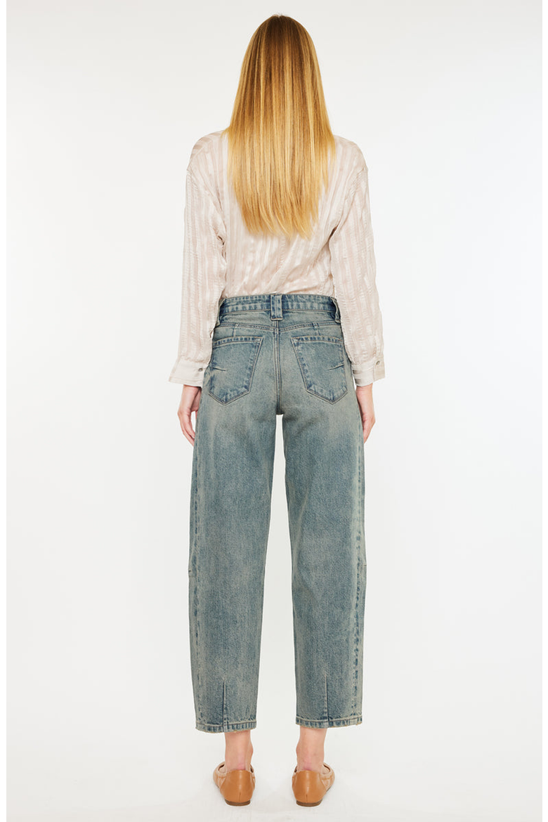 Cecilia High Rise Slim Barrel Jeans, Alternate, color, Medium Wash