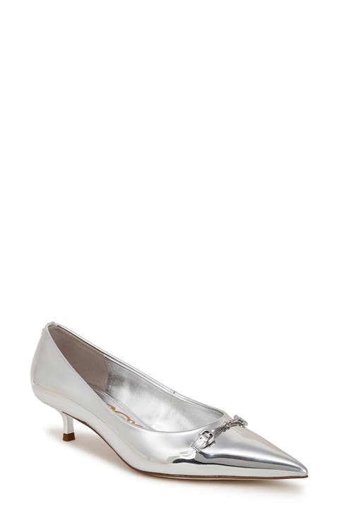 Kaya Pointed Toe Kitten Heel Pump (Women)