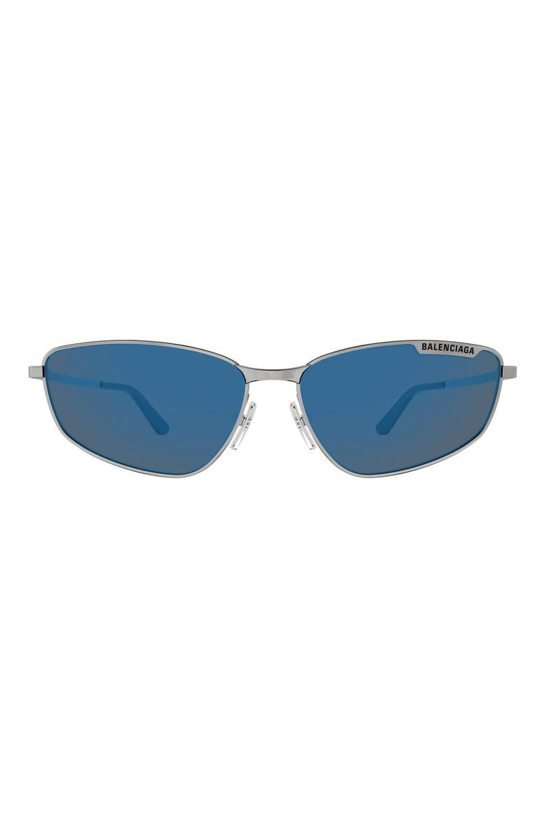 60mm Oval Sunglasses, Alternate, color, RUTHENIUM