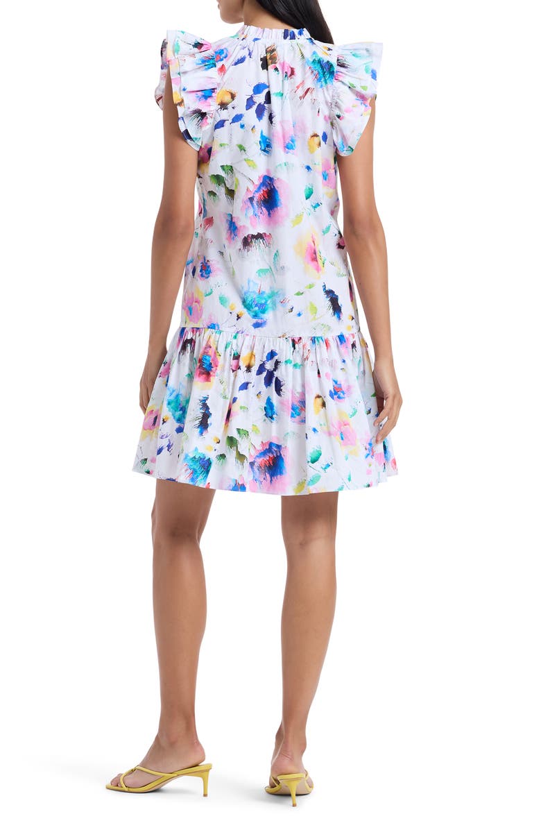 Robert Graham Savannah Watercolor Floral Cap Sleeve Shift Dress, Alternate, color, Multi