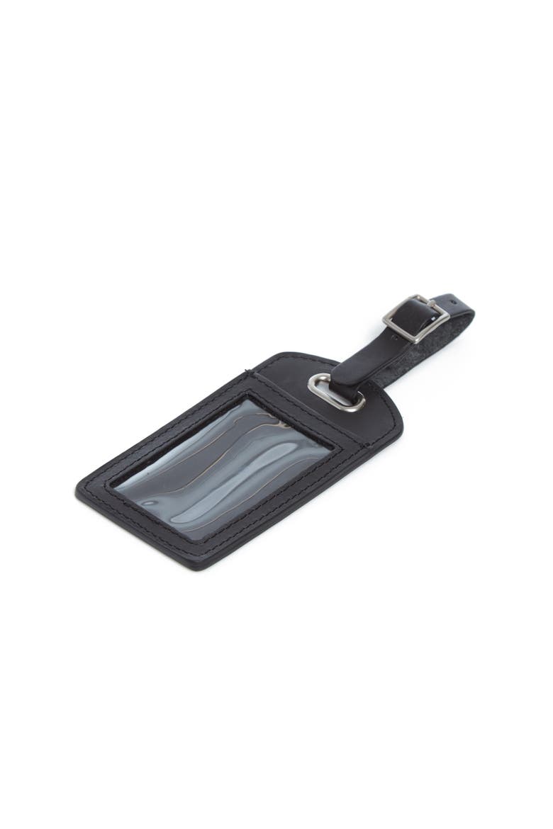 Polo Leather Luggage Tag, Alternate, color, Espresso