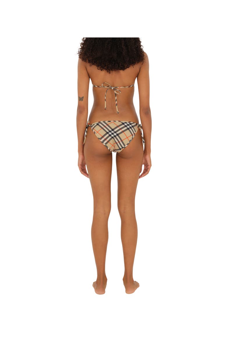 Burberry Check Bikini Top, Alternate, color, Sand