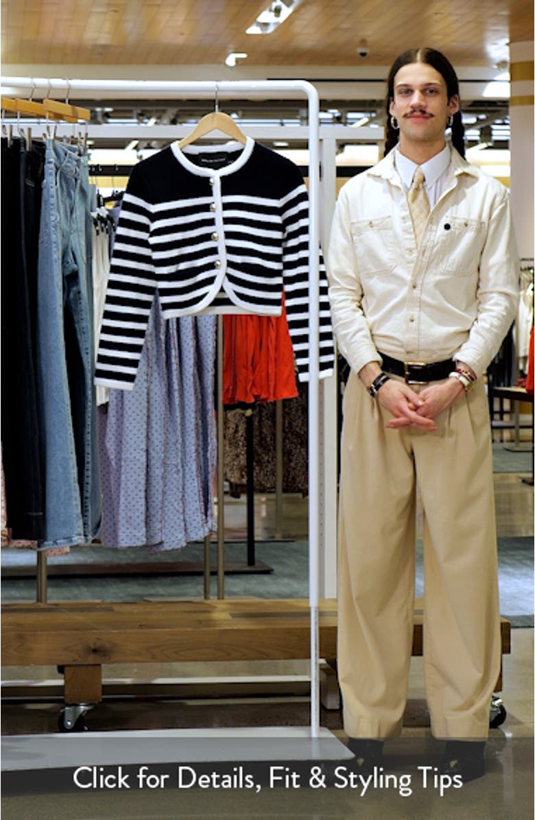 Stripe Crop Cardigan, sales video thumbnail