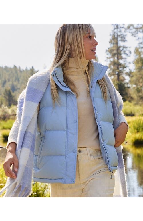 Lands' End Brushed Blanket Scarf In Blue