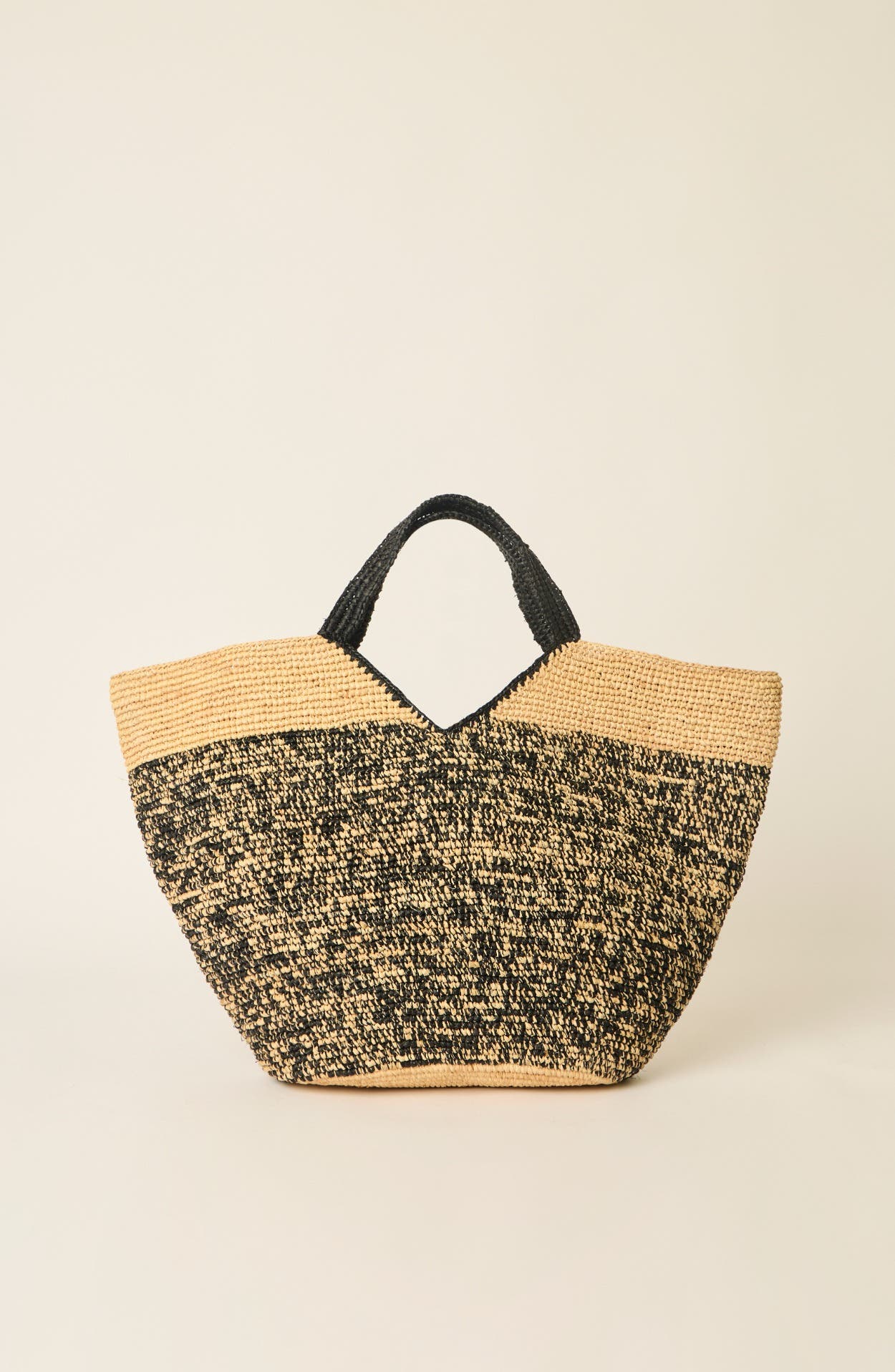 BTB Los Angeles Bronson Large Tote, Main, color, Black/Natural