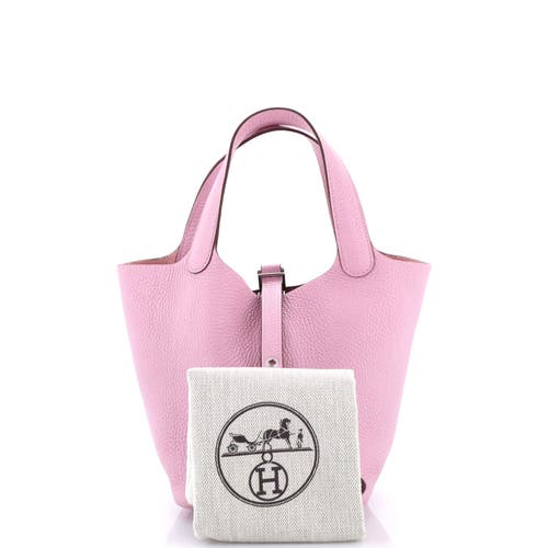 Pre-owned Hermes Hermes Picotin Lock Bag Clemence Pm In Purple