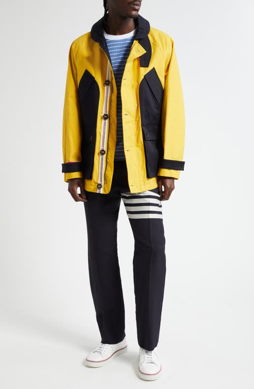 Thom Browne Cotton Water-resistant Field Jacket In Yellow