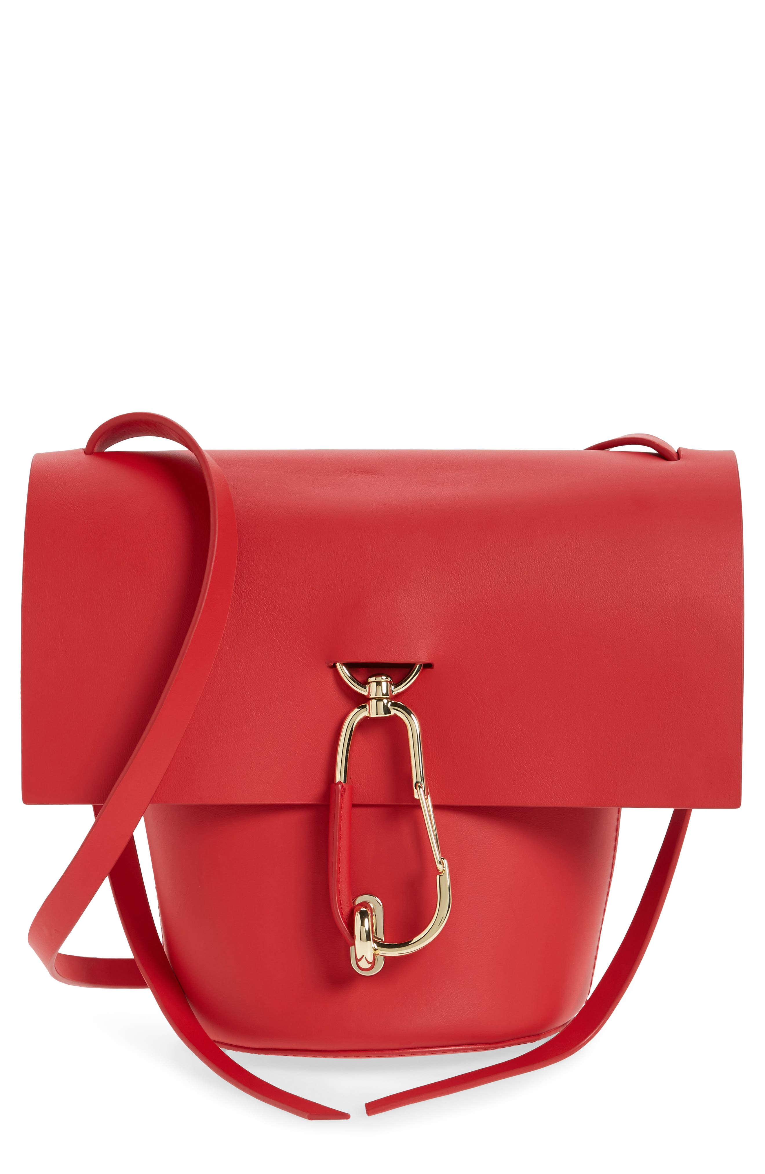 ZAC Zac Posen Belay Leather Crossbody Bucket Bag, Main, color, 