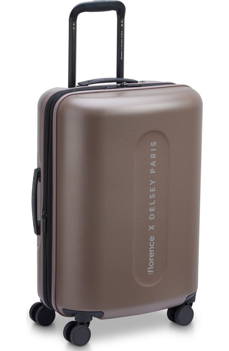 Florence by Mills Catch Flights Expandable 20" Carry-On Spinner, Alternate, color, Chestnut