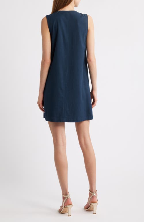 Zoe And Claire Sleeveless Button Down Shirt Dress
