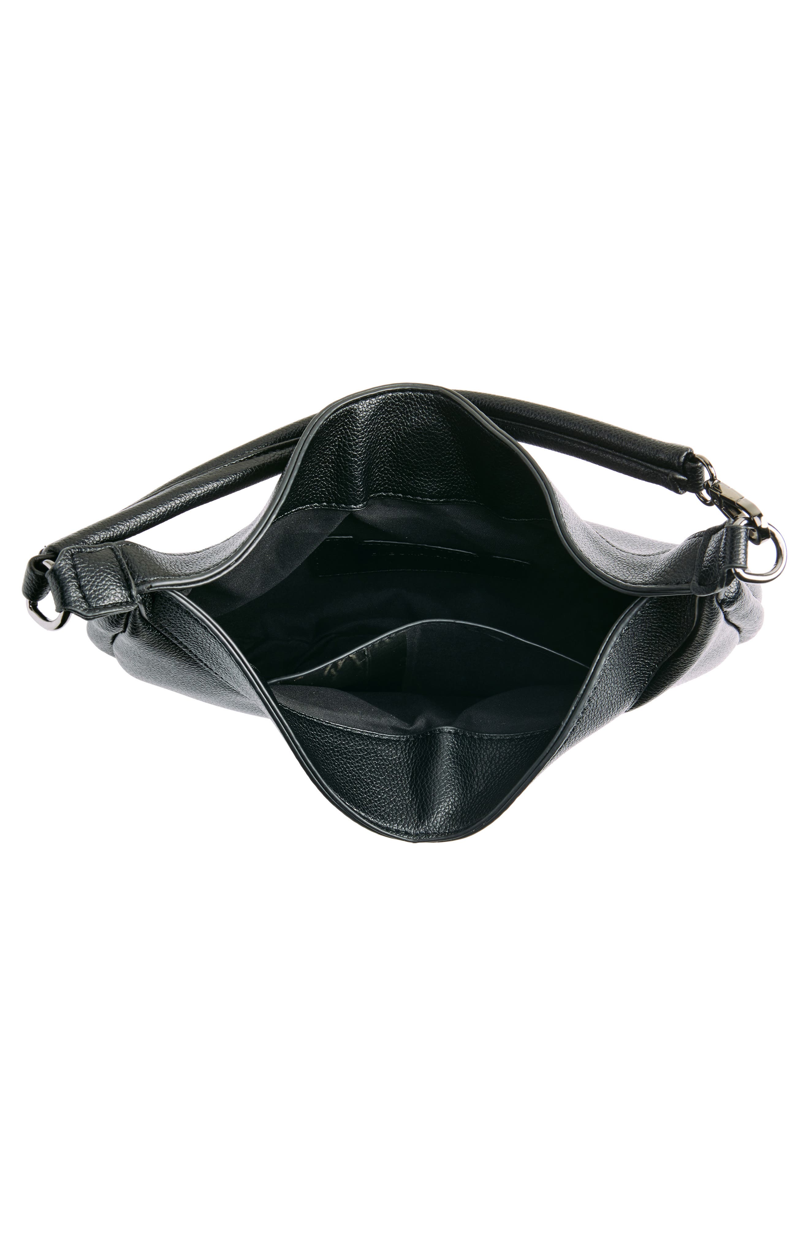 BCBG Convertible Faux Leather Shoulder Bag, Alternate, color, Black