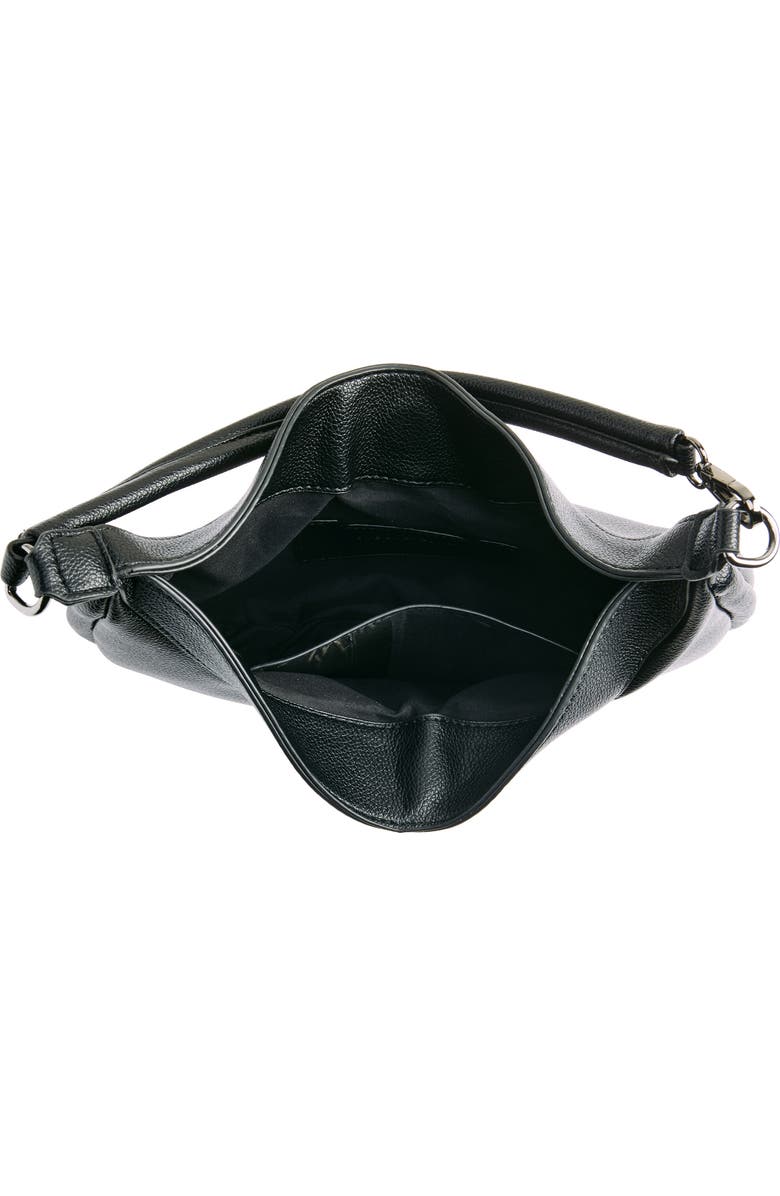 BCBG Convertible Faux Leather Shoulder Bag, Alternate, color, Black