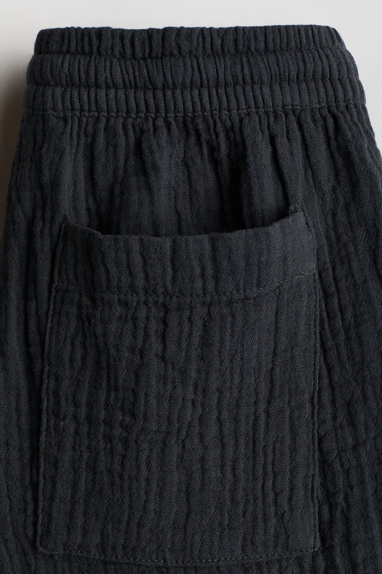 2-piece Cotton Muslin Henley Set, Alternate, color, Dark gray