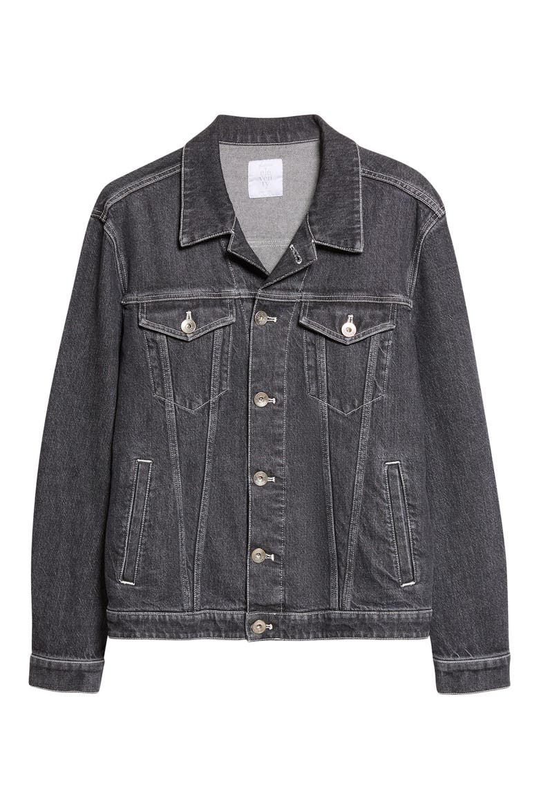 Stretch Denim Jacket, Alternate, color, 22 BLACK