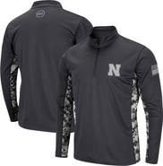 COLOSSEUM Men's Colosseum Charcoal Nebraska Huskers OHT Military Appreciation Digital Camo Lightweight Quarter-Zip Pullover