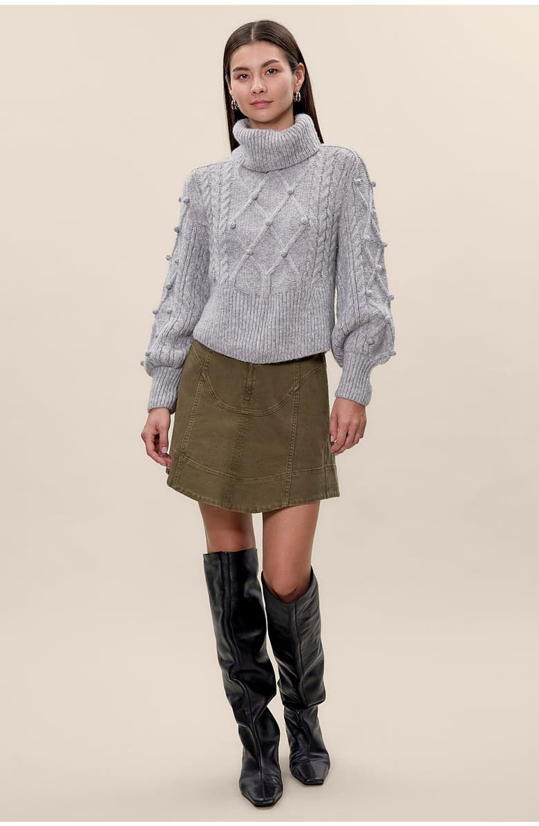 Rebecca Taylor Petra Sweater, Alternate, color, Light Grey