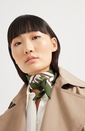 スカーフ BRUNELLO CUCINELLI 'Herbarium Print' scarf Green Brunello Cucinelli Herbarium Print foulard | Nordstrom