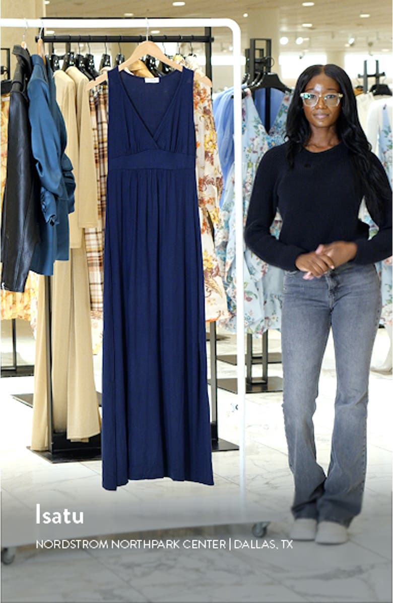 V-Neck Jersey Maxi Dress