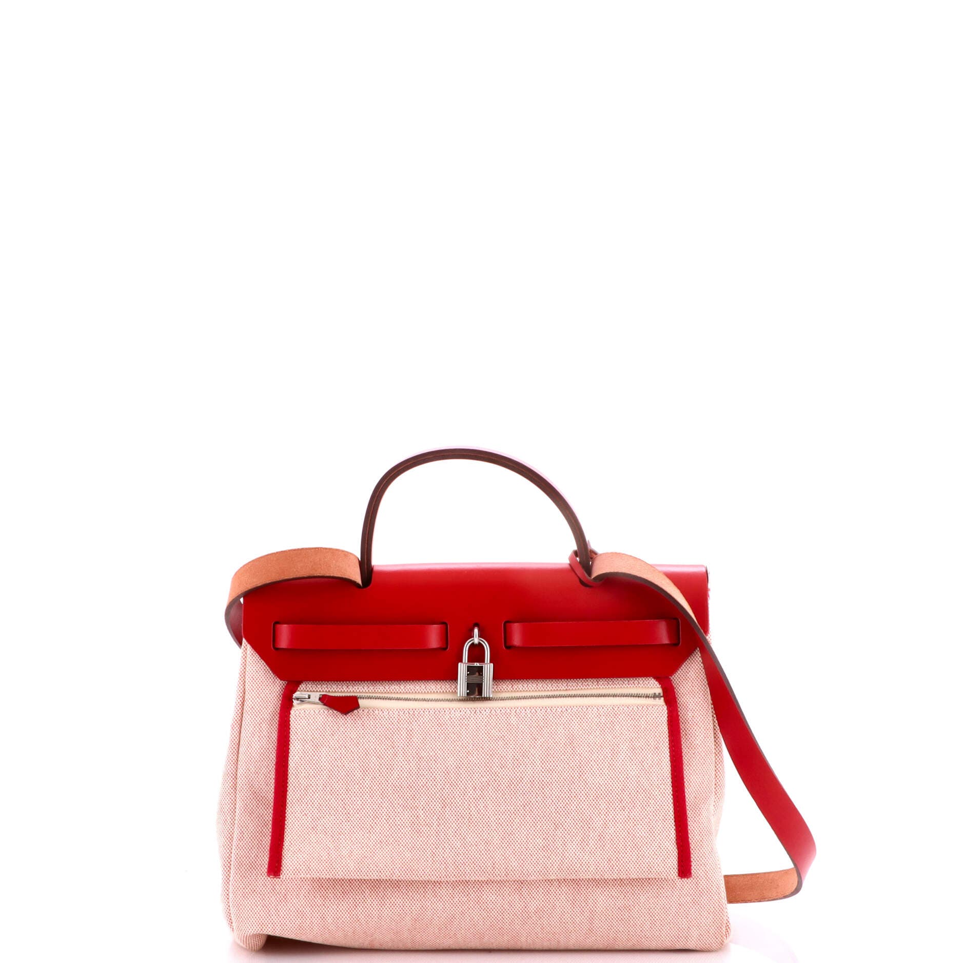 Herbag Zip Pegase Pop Toile and Leather 31, Alternate, color, Red