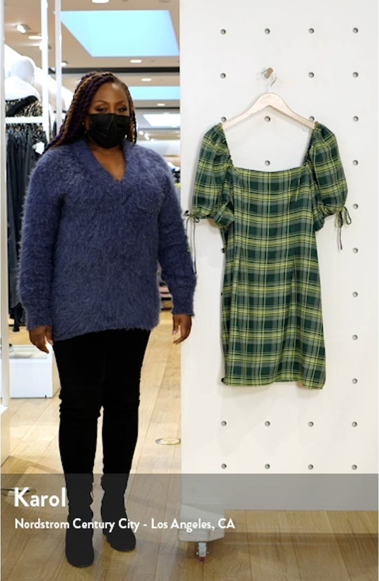 Short Sleeve Plaid Minidress, sales video thumbnail