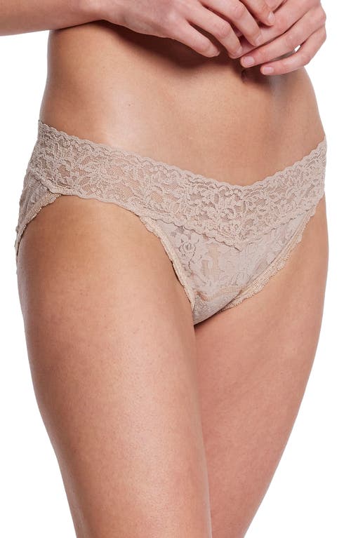 Hanky Panky Signature Lace V-kini Bikini In Brown