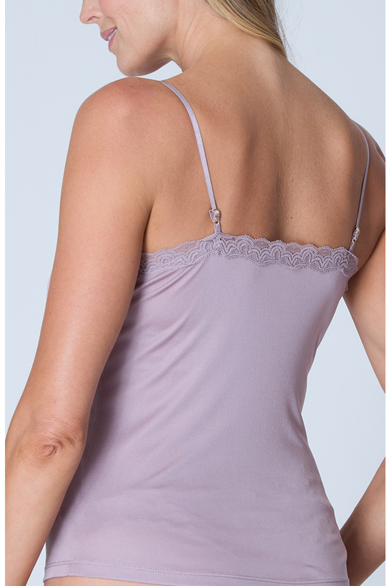 Soft Silk Lace Trim Camisole, Alternate, color, Nirvana