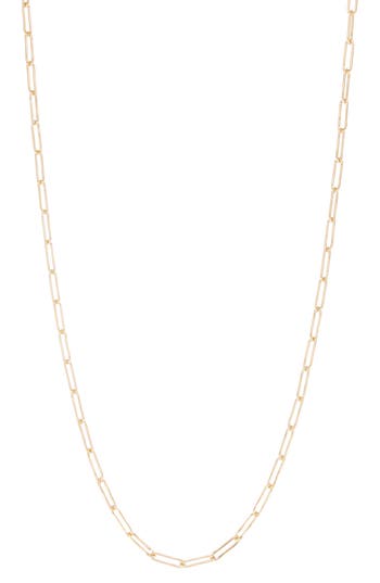 Fuzion Creations Paper Clip Chain Necklace In Yellow