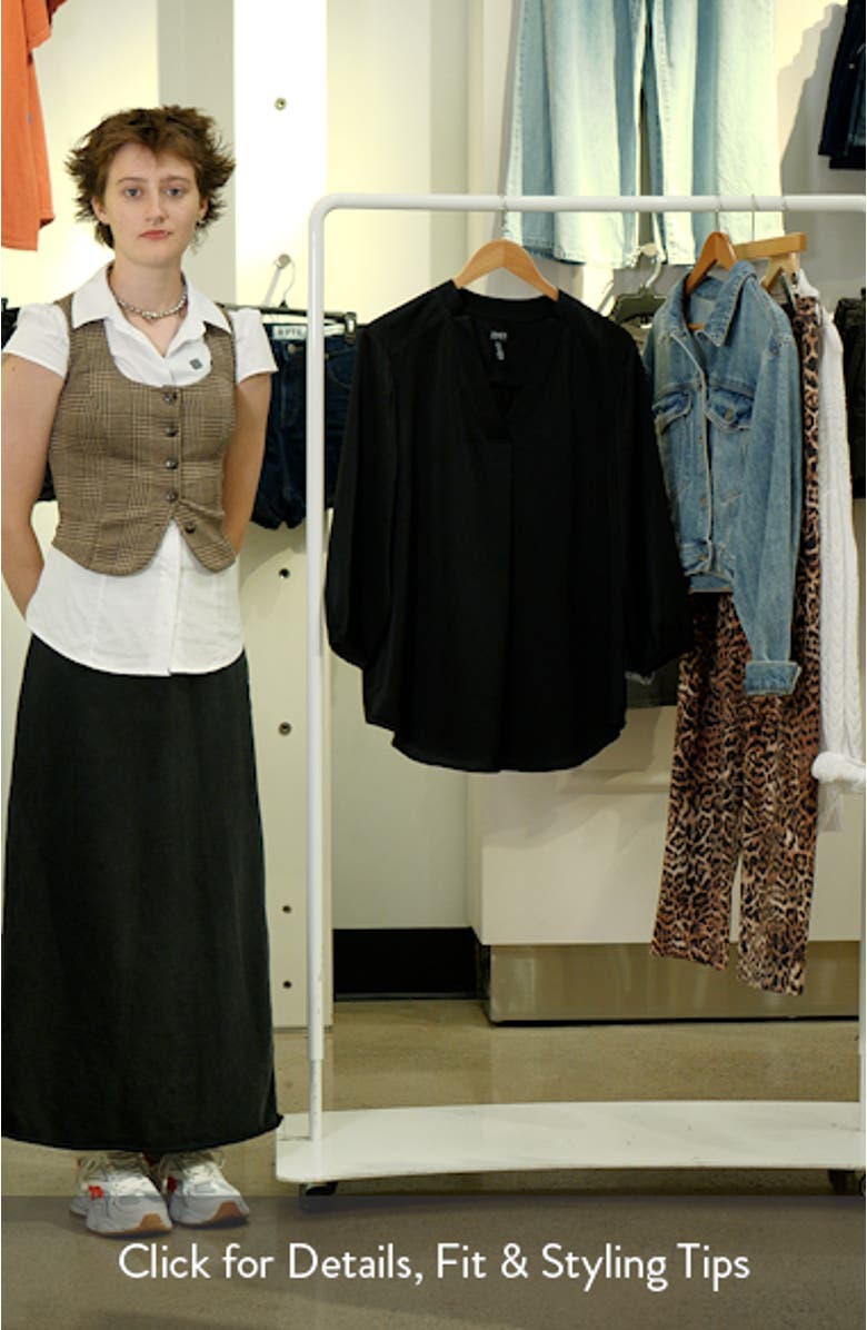 Notch Neck V-Neck Top, sales video thumbnail