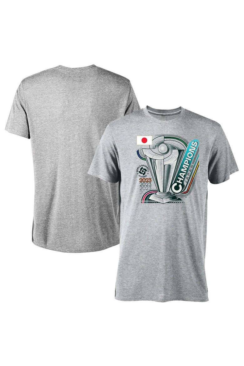 Men's LEGENDS Gray Japan Baseball 2023 World Baseball Classic Champions Tri-Blend T-Shirt, Main, color, Gray