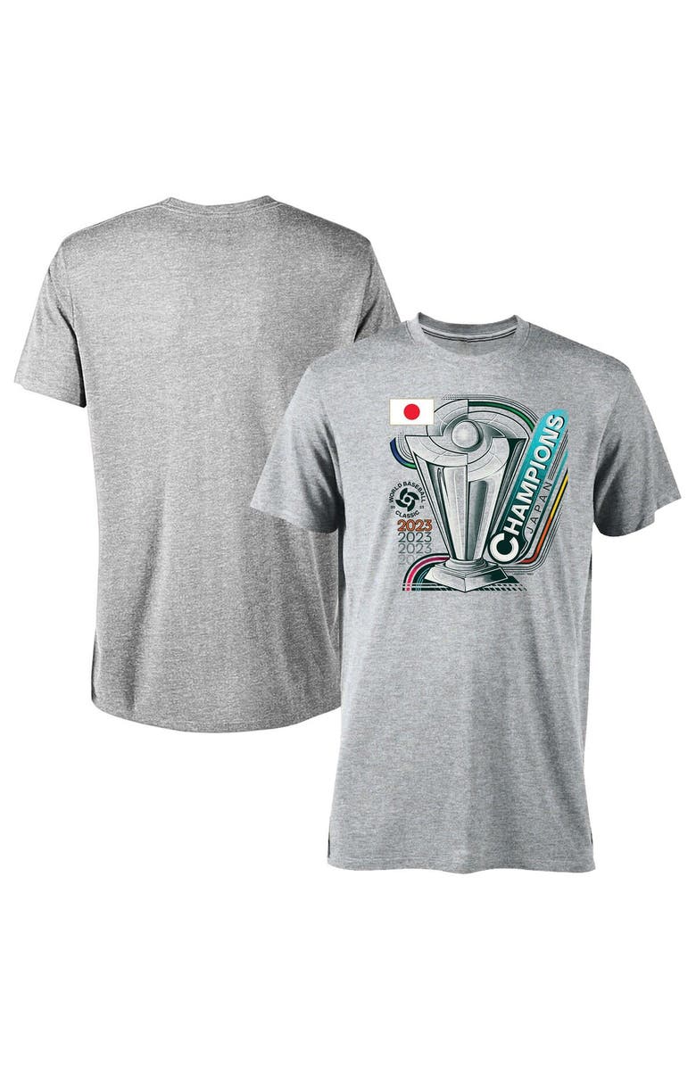 Legends Merchandise Men's LEGENDS Gray Japan Baseball 2023 World Baseball Classic Champions Tri-Blend T-Shirt, Main, color, Gray