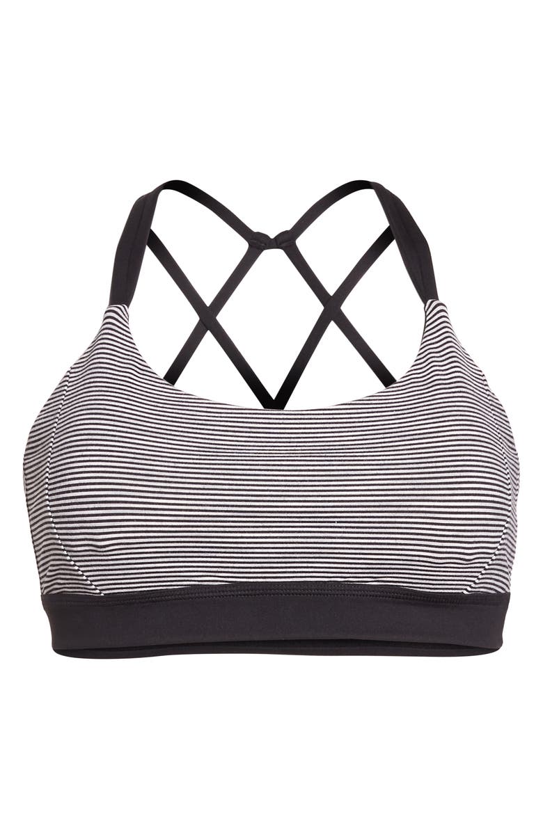 Zella So Hot Stripe Sports Bra, Alternate, color, 