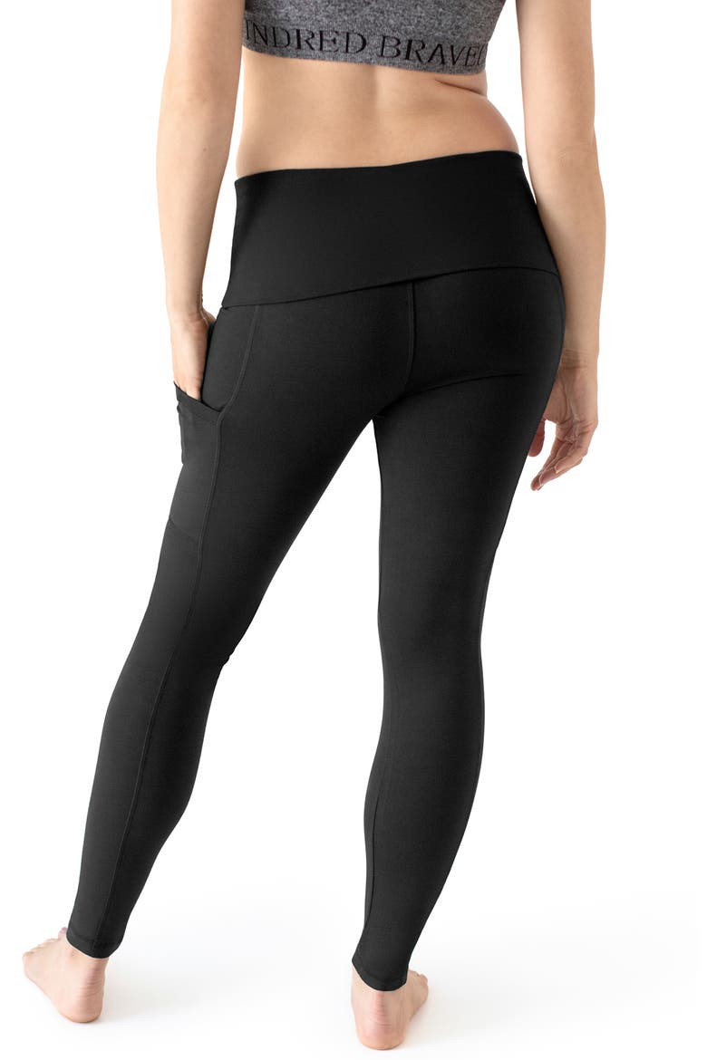 Louisa Pocket Maternity/Postpartum Support Leggings, Alternate, color, BLACK