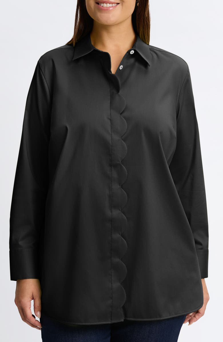 Foxcroft Layla Sateen Button-Up Shirt, Main, color, 