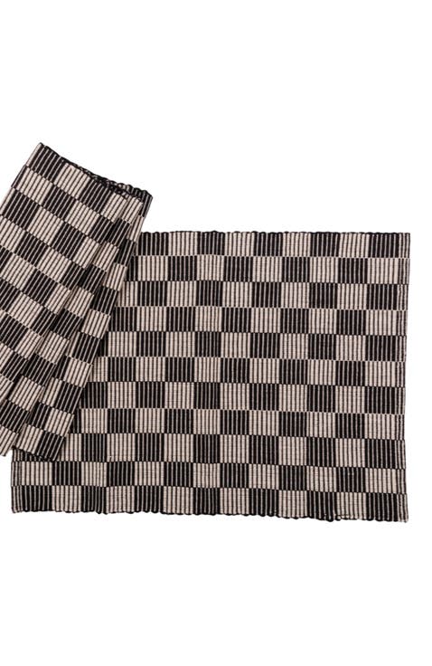 Handloomed Checkered Placemats - Set of 4