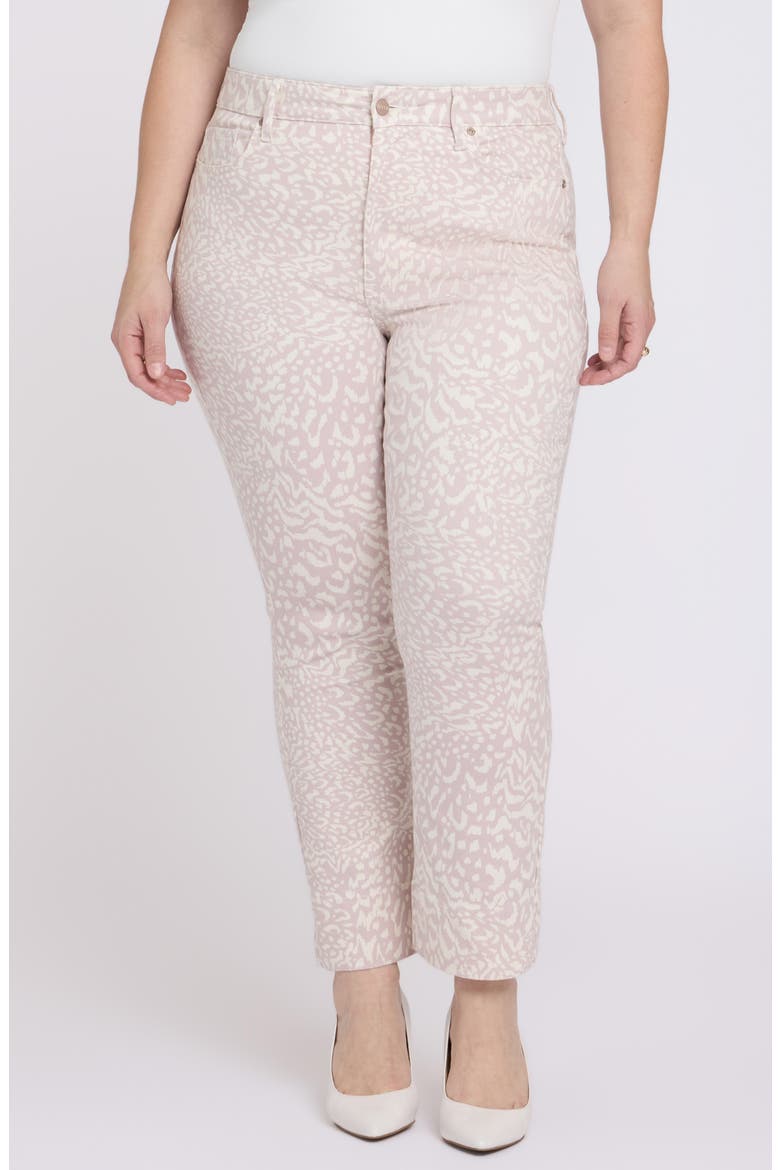 Billie Print High Waist Mini Bootcut Jeans, Main, color, SNOW LEOPARD
