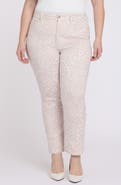 NYDJ Billie Print High Waist Mini Bootcut Jeans