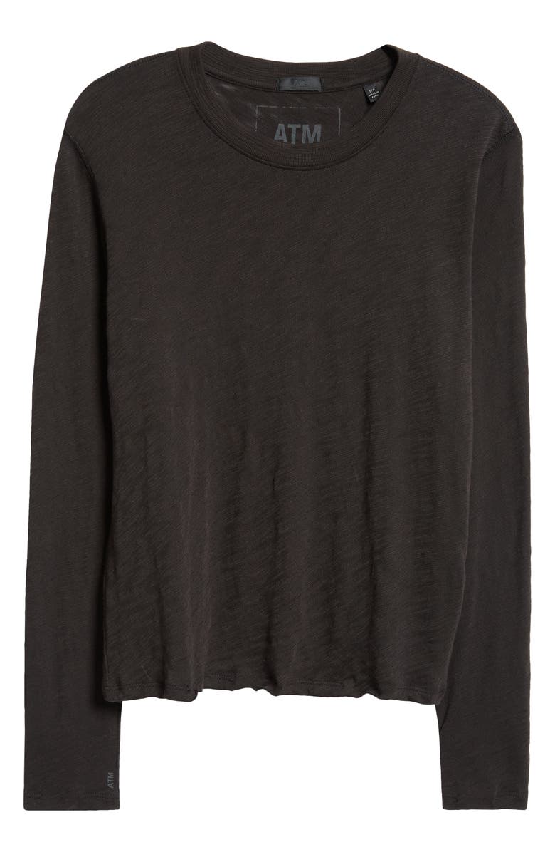 ATM Anthony Thomas Melillo Destroyed Long Sleeve Slub Jersey Tee, Alternate, color,
