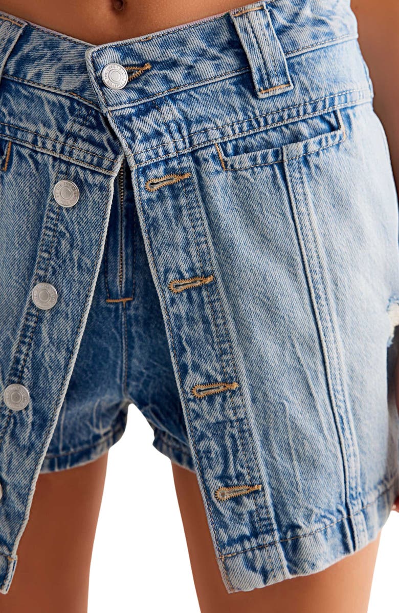 Free People Midnight Sun Denim Skort, Alternate, color, 