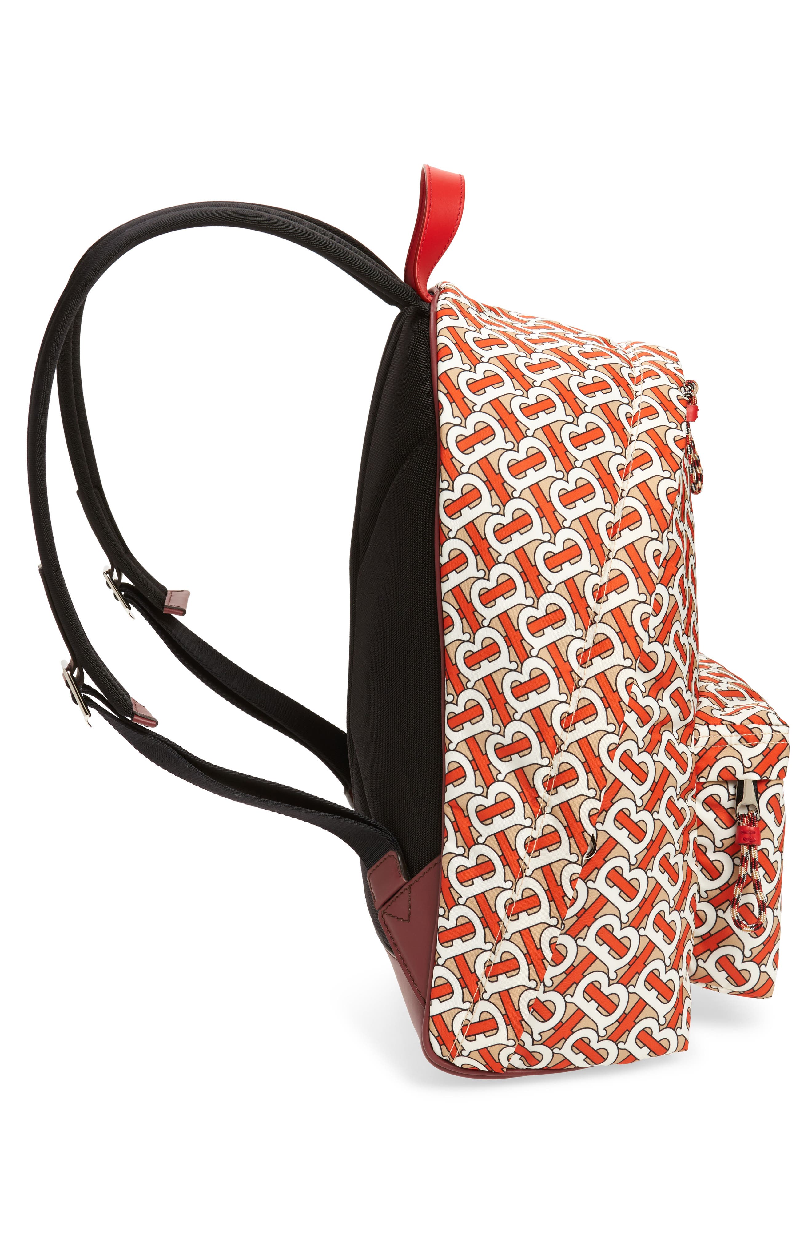 Burberry Monogram Print Nylon Backpack, Alternate, color, 