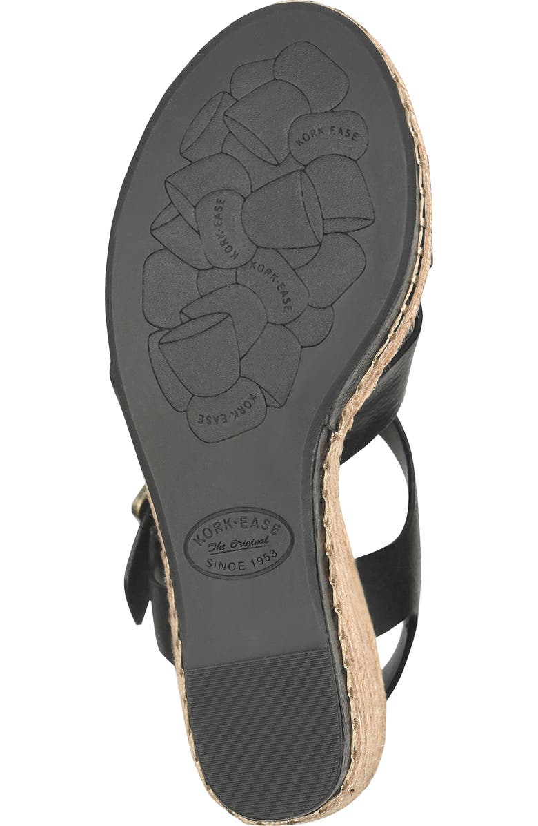 Kork-Ease<sup>®</sup> Rayleigh Espadrille Slingback Platform Wedge Sandal, Alternate, color, Black Leather