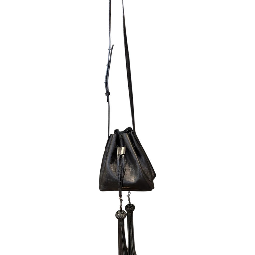 Sabandija Lechuza Leather Crossbody Bag In Black