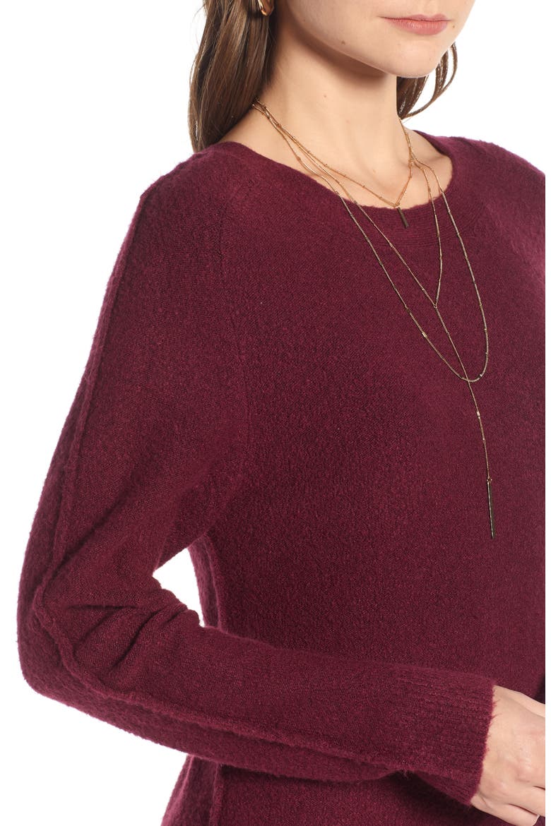 Cozy Sweater Dress, Alternate, color, BURGUNDY FIELD