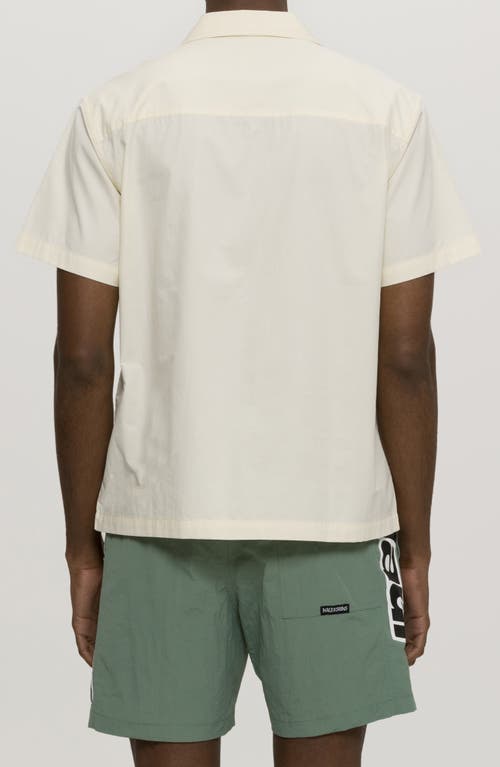 Maui And Sons Maui & Sons Elements Jacquard Tape Cotton Camp Shirt In Cream
