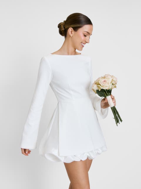 Isla Split Sleeve Bubble Hem Mini Dress